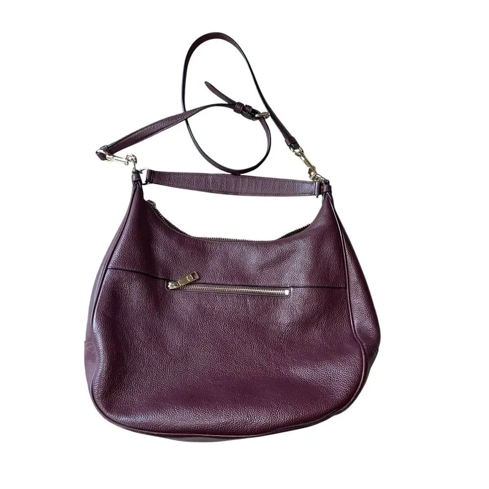 COACH F38259 LEATHER‎ HARLEY HOBO SHOULDER BAG Oxblood Burgundy Color Crossbody